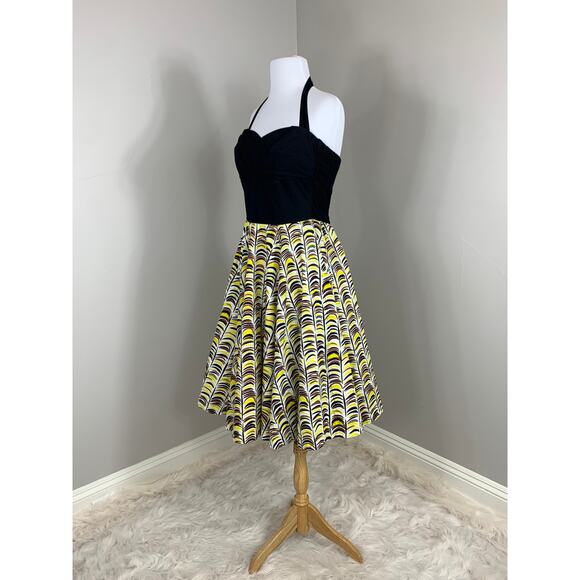 Anthropologie Girls from Savoy Retro 50s Summer Halter Dress Rockabilly PinUp - Picture 9 of 13